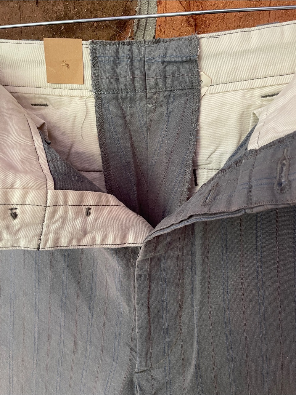 $395 RRL grey stripe field pant - Picture 3 of 4